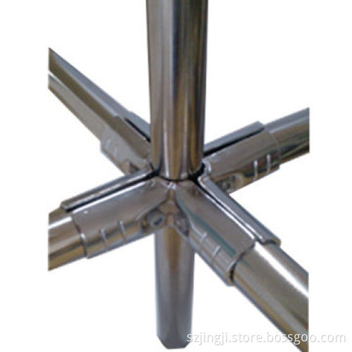 Flexible Pipe Rack Fittings, Made of SPCC Steel, with Surface Chrome Plated Treatment